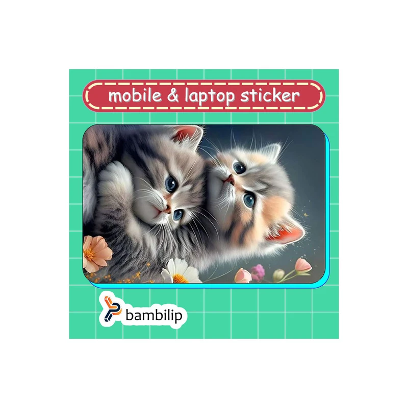 استیکر بامبیلیپ مدل کارت عابر طرح پیشی های  رمانتیک کد 2180767