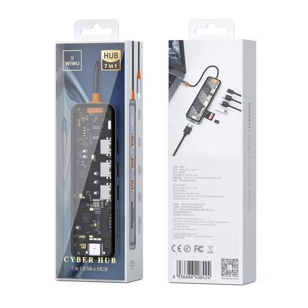 هاب 7 پورت USB-C ویوو مدل 007-CYBER 7 in 1 CB