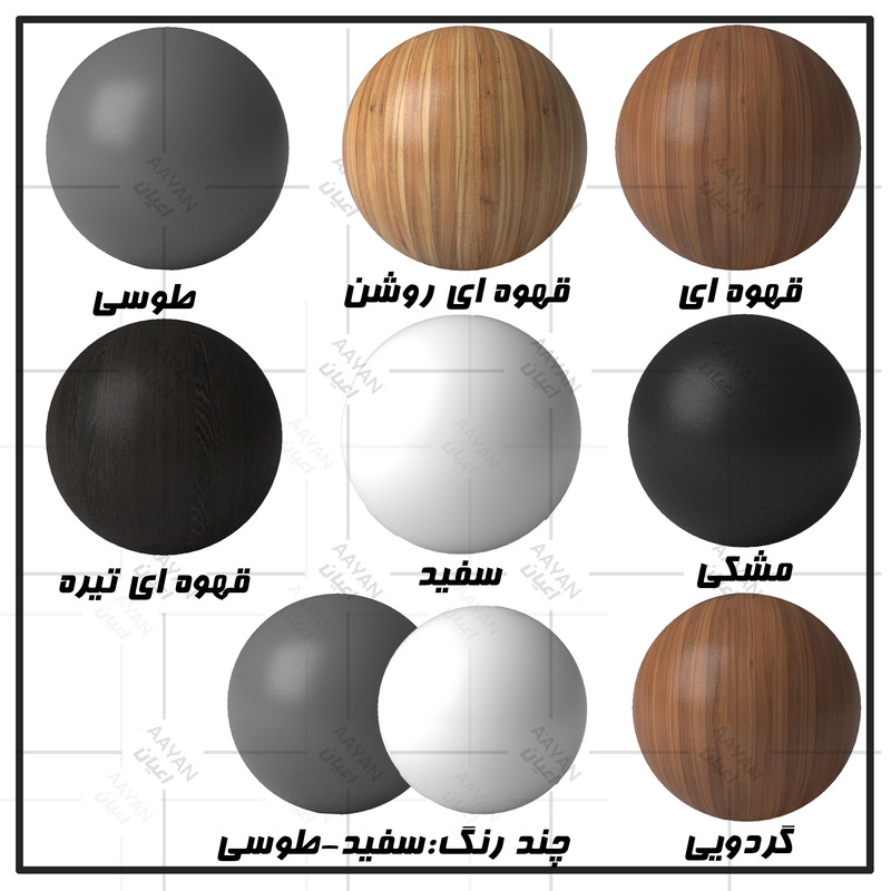 تخت خواب دونفره اعیان مدل FH619 سایز 160x200 سانتی متر