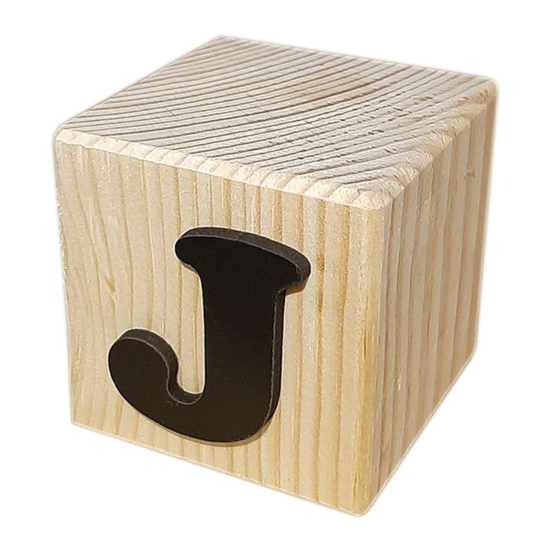 استند رومیزی تزیینی مدل مکعب طرح حرف J