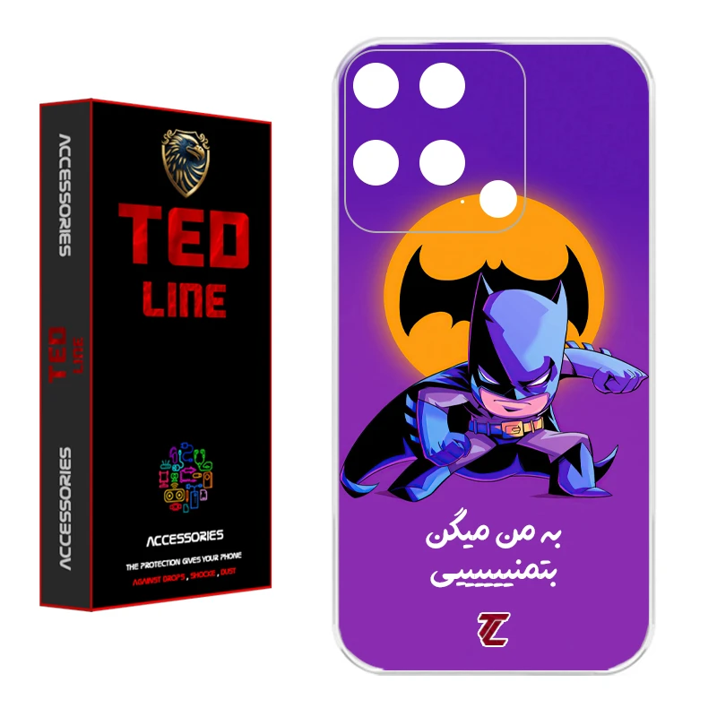 کاور تد لاین طرح بتمن کد 1105 مناسب برای گوشی موبایل شیائومی Redmi 10C / Poco C40