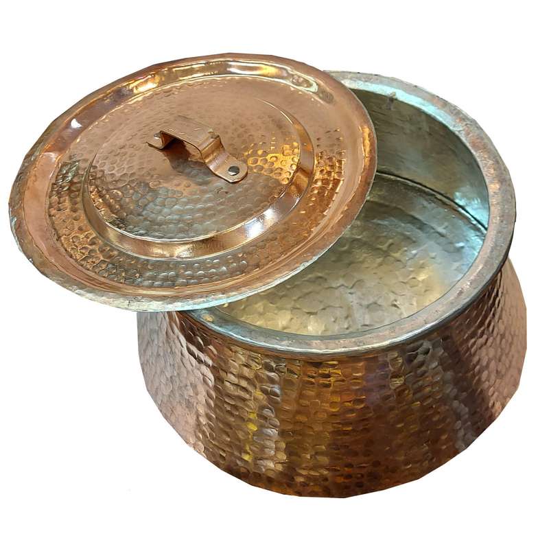 دیگ مسی مدل چکش کاری در دار کد 1569