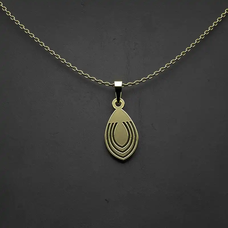 گردنبند طلا 18 عیار زنانه مدوپد مدل هندسی کد DD2-1-1044