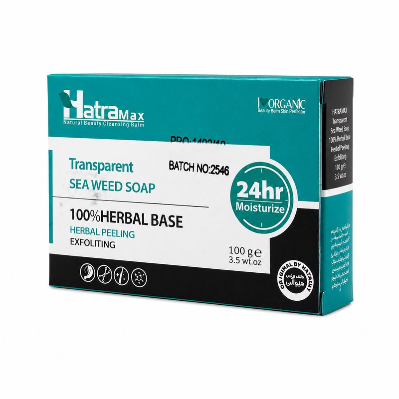 صابون هاترامکس مدل جلبک دریایی وزن 100 گرم با خاصیت کاهش‌دهنده چربی