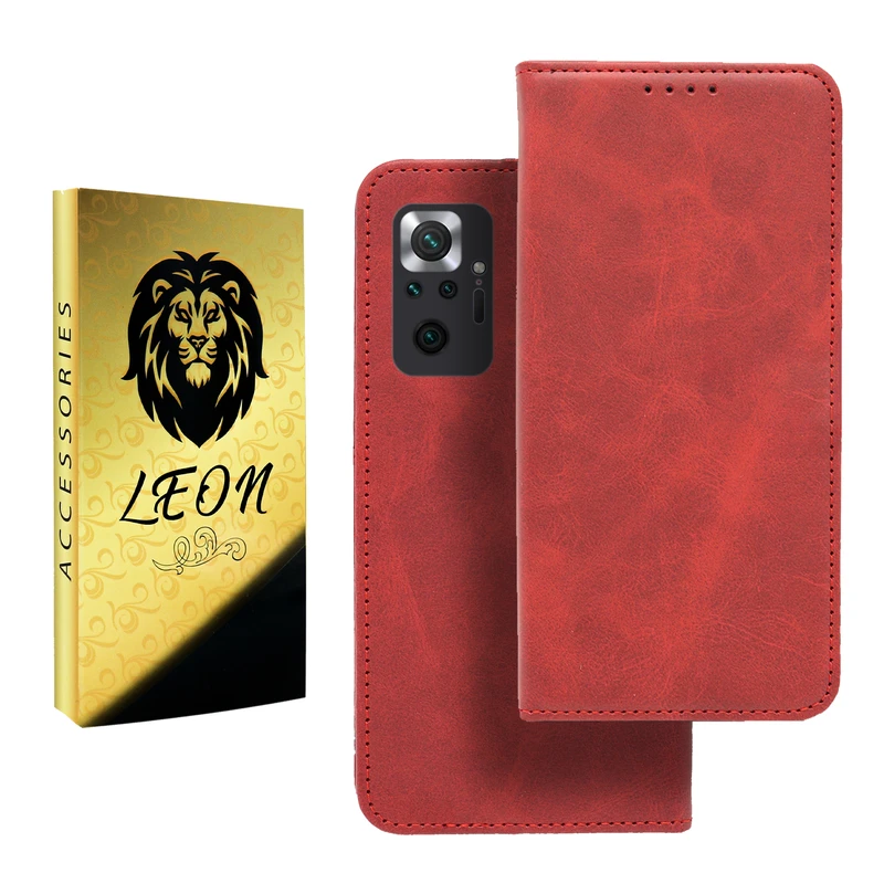 کیف کلاسوری لئون مدل Spork Yo مناسب برای گوشی موبایل شیائومی Redmi Note 10 Pro Max