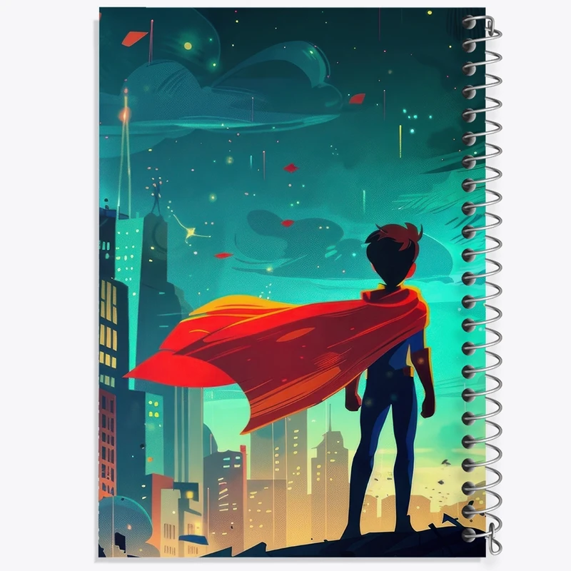 دفتر شطرنجی 50 برگ خندالو مدل سوپرمن کد F2724