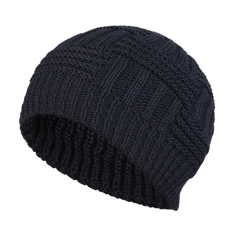 کلاه بافتنی مدل بافت بدون لبه طرح شطرنجی کد 13056