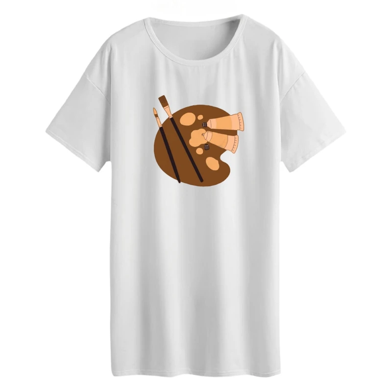 تی شرت لانگ زنانه مدل نقاشی