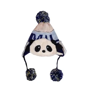 کلاه بافتنی بچگانه طرح پاندا کد 3