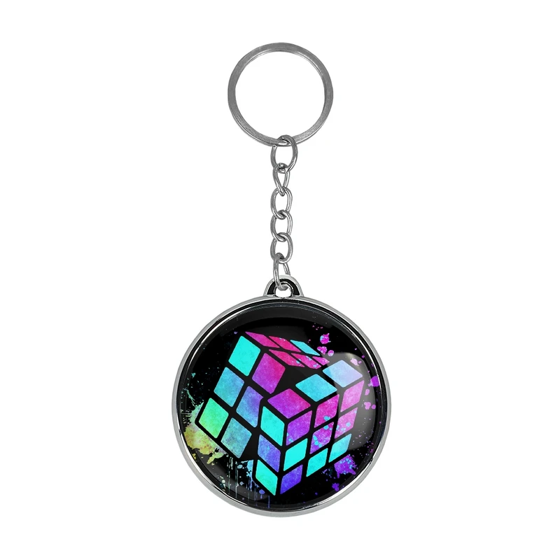 جاکلیدی خندالو طرح مکعب روبیک مدل دوطرفه کد 2781427815