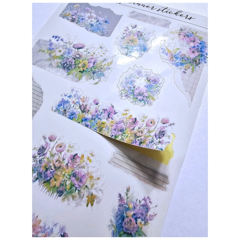 عکس شماره 2 : برچسب طرح برش خورده بولت ژورنال مدل floral planner مجموعه 2 عددی