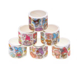 چسب نواری مدل واشی طرح کرومی و ملودی عرض 3 سانتیمتر بسته 6 عددی