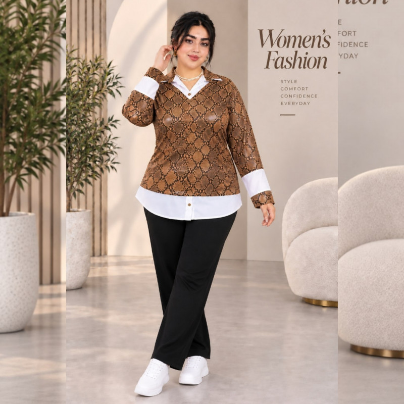 تونیک آستین بلند زنانه مدل بندی