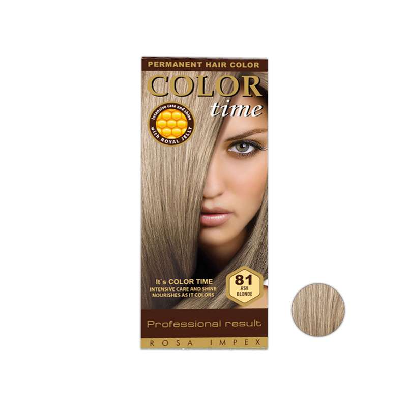 کیت رنگ مو کالرتایم شماره 81 حجم 40 میلی لیتر رنگ بلوند نقره ای