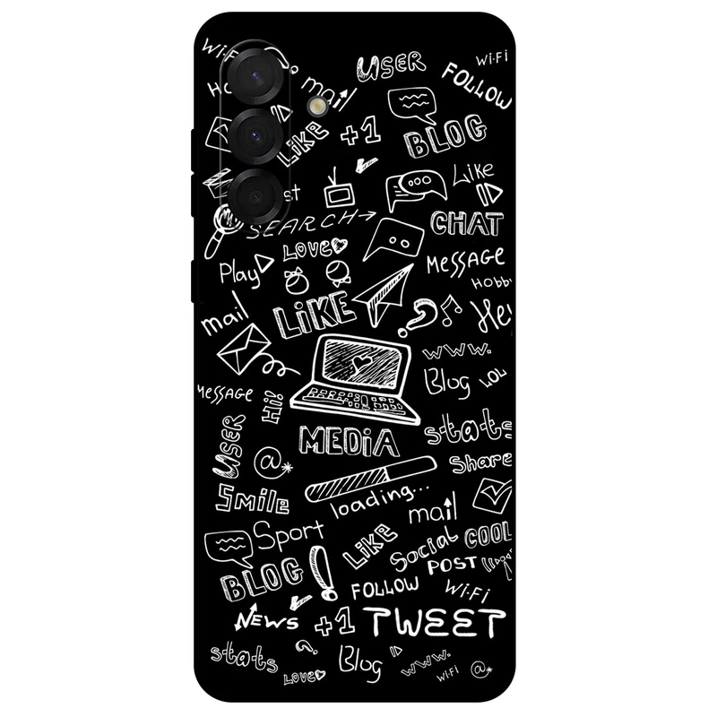 کاور مگافون طرح رسانه های اجتماعی مدل 1898 مناسب برای گوشی موبایل سامسونگ Galaxy A36 5G