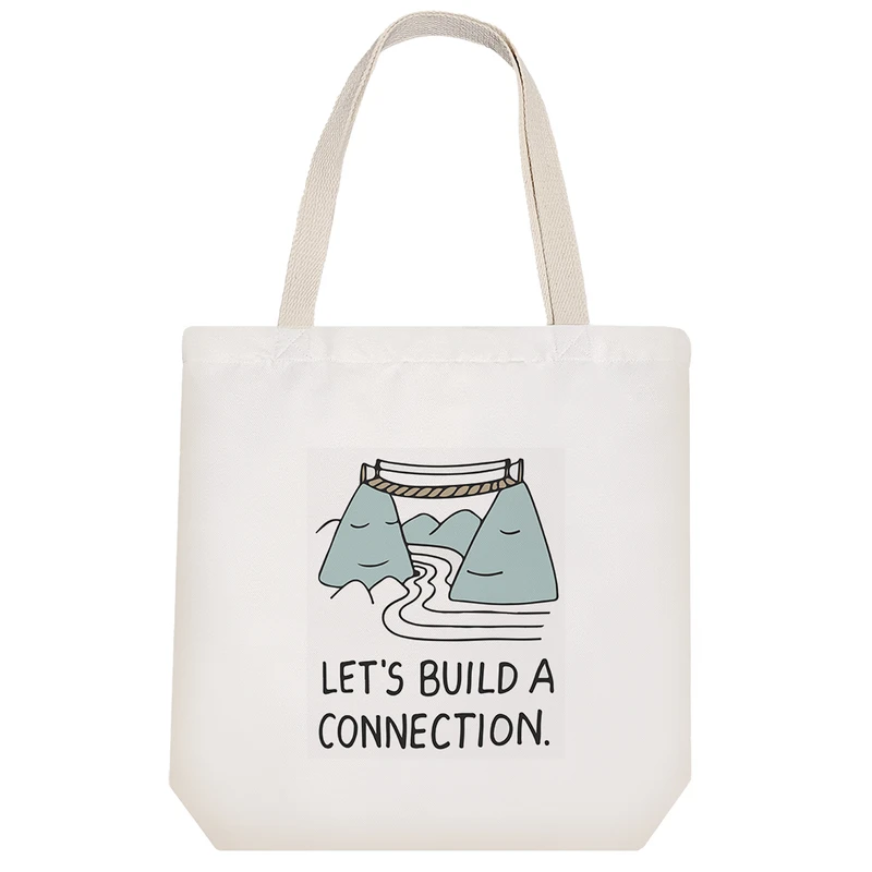 ساک خرید خندالو طرح Let's Build A Connection کد 6650