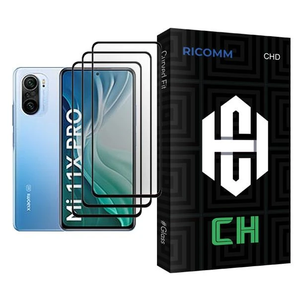 محافظ صفحه نمایش ریکام مدل CH Glass MIX003 مناسب برای گوشی موبایل شیائومی Mi 11X Pro بسته سه عددی