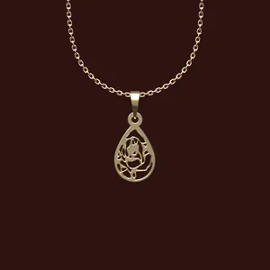 گردنبند طلا 18 عیار زنانه مدوپد مدل هندسی کد X2-1-1140