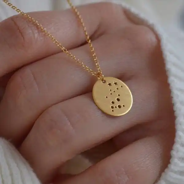 گردنبند طلا 18 عیار زنانه مدل صورت فلکی