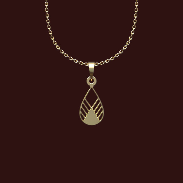 گردنبند طلا 18 عیار زنانه مدوپد مدل هندسی کد W2-1-1093