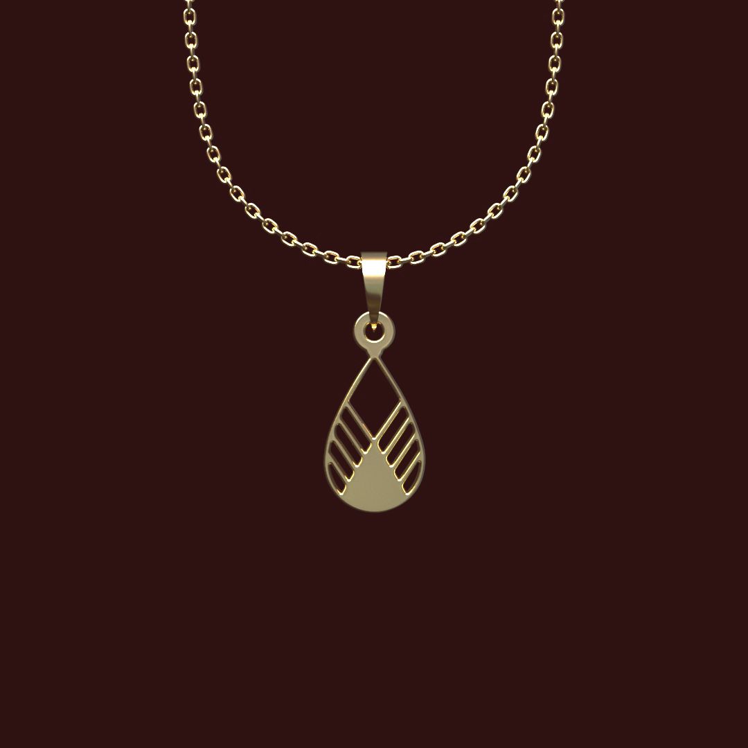 گردنبند طلا 18 عیار زنانه مدوپد مدل هندسی کد W2-1-1093 -  - 1