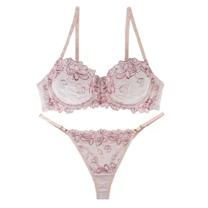 ست سوتین و شورت زنانه برتا مدل فنردار توری کد 4030CW