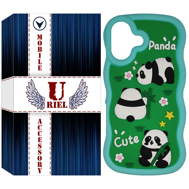 کاور یوریل مدل سیلیکونی عروسکی طرح پاندا مناسب برای گوشی موبایل اپل iPhone 16