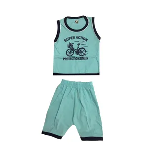 ست تاپ و شلوارک پسرانه مدل bicycle