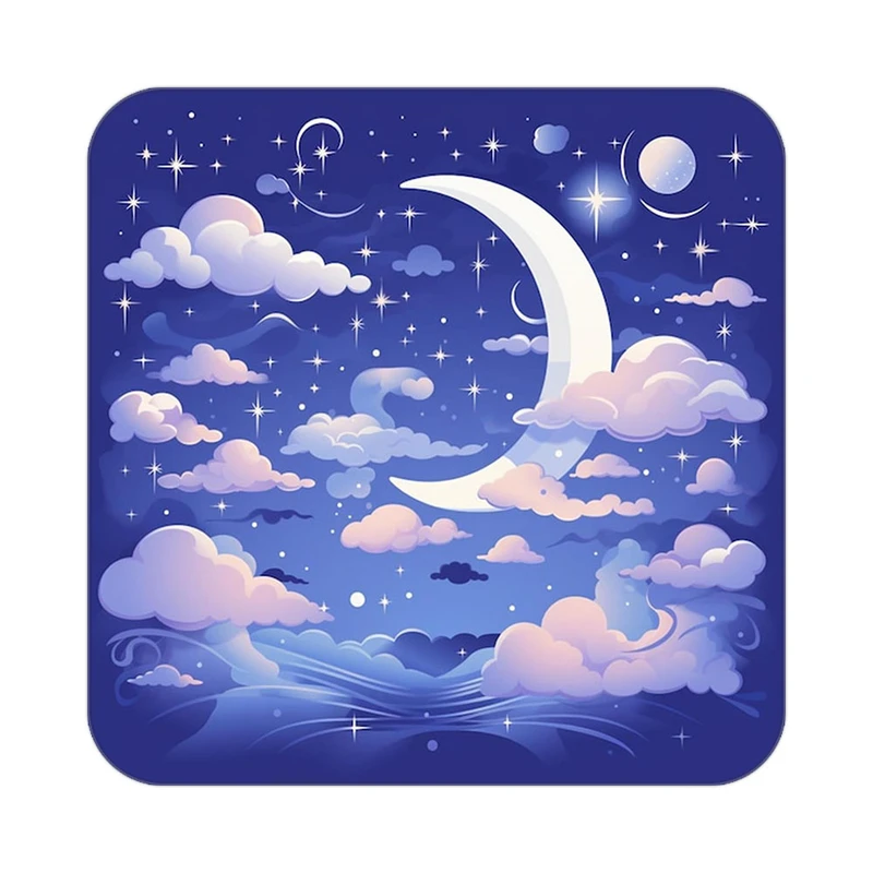 زیر لیوانی کاکتی طرح ماه و ستاره مدل mp52808