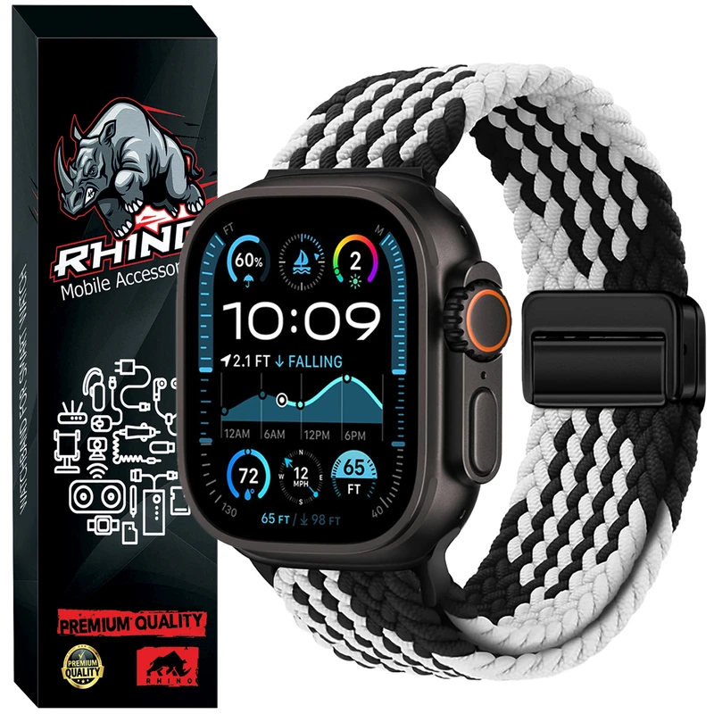 بند راینو مدل Braided Magnet مناسب برای ساعت هوشمند اسمارت واچ HK8 Pro Max / HK9 Pro Max / HK10 Pro Max