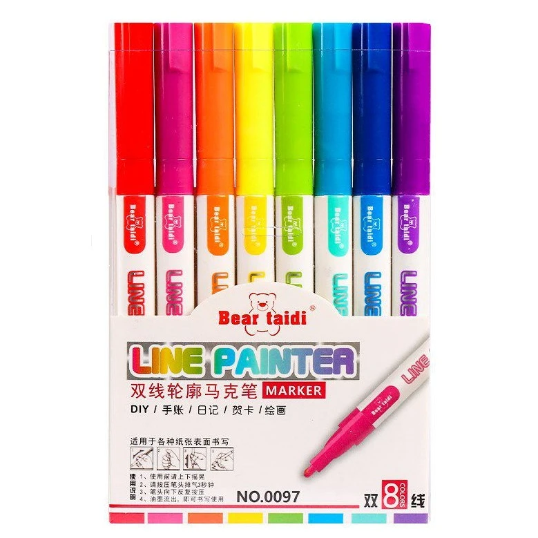 ماژیک رنگ آمیزی مدل اکلیلی بسته ۸ عددی