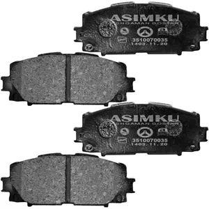 لنت ترمز چرخ جلو اسیمکو مدل 001819 دو جفت مناسب برای تویوتا یاریس