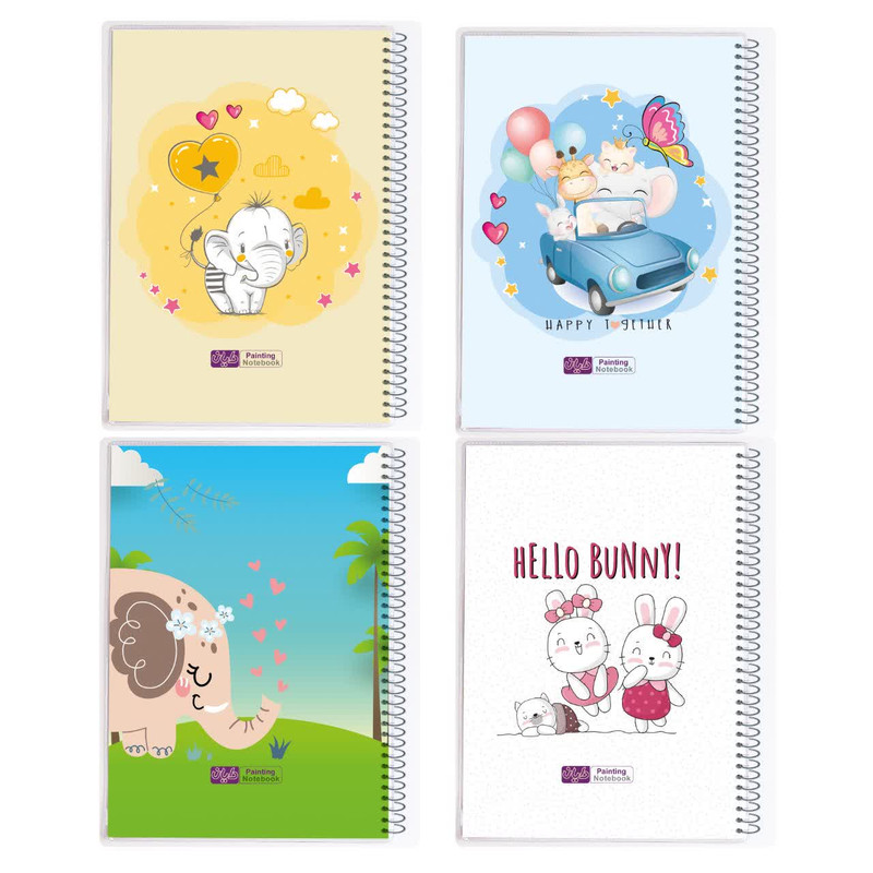 دفتر نقاشی ۵۰ برگ دایان طرح فیلی کد ۵۱۷۴۱ بسته ۴ عددی