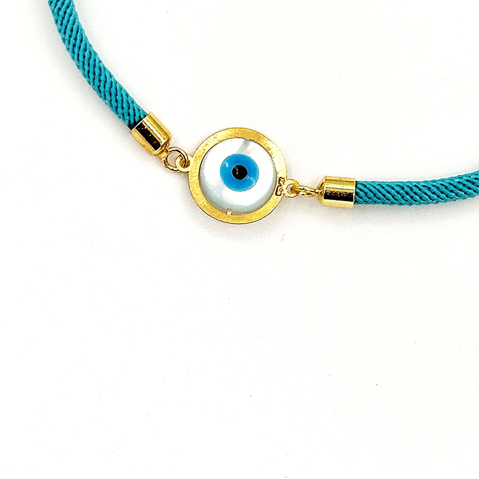 دستبند طلا 18 عیار زنانه ناریا مدل چشم نظر -  - 3