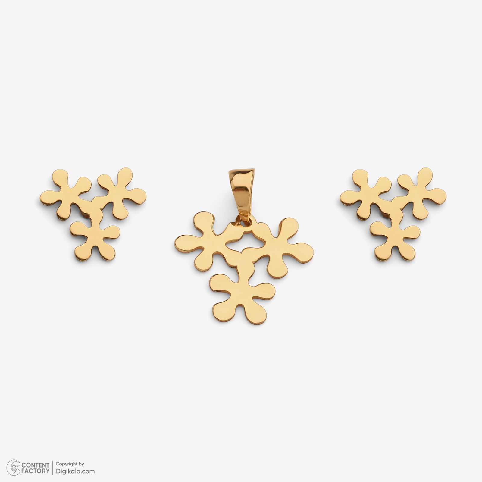 نیم ست طلا 18 عیار زنانه سایا گلد مدل گل دریایی ns12 -  - 5