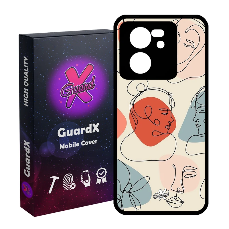 کاور گارد ایکس طرح دختر مدل Glass10363 مناسب برای گوشی موبایل شیائومی 13T/13T Pro/Redmi K60 Ultra