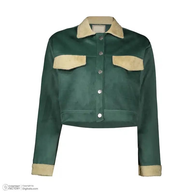 کت زنانه بهبود مدل 509015 رنگ سبز تیره