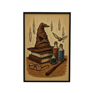 تابلو طرح هری پاتر فریم مشکی 