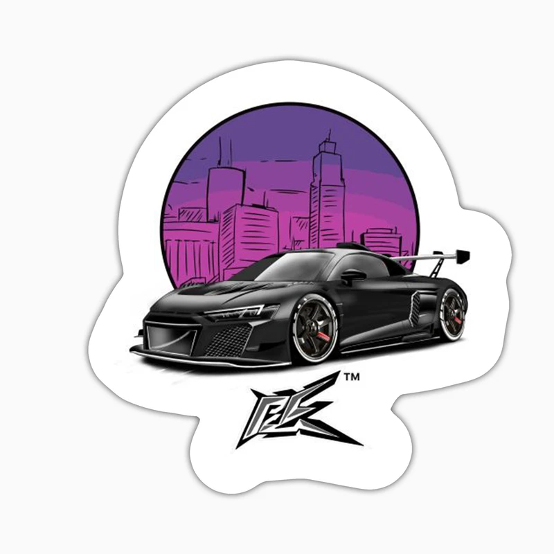 استیکر لپ تاپ و موبایل بووم طرح ماشین مدل Audi R8 کد UV087