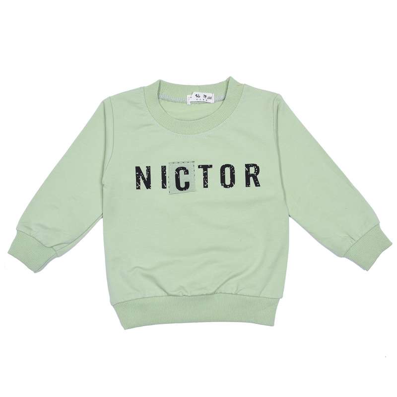 سویشرت پسرانه طرح NICTOR کد 145 رنگ سبز