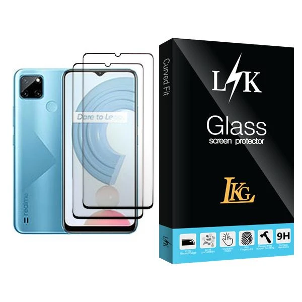 محافظ صفحه نمایش ال کا جی مدل LK Glass MIX002 مناسب برای گوشی موبایل ریلمی C21Y بسته دو عددی