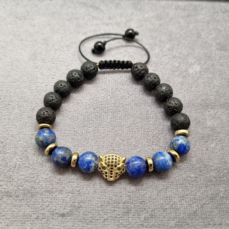 دستبند زنانه مدل سنگ لاجورد