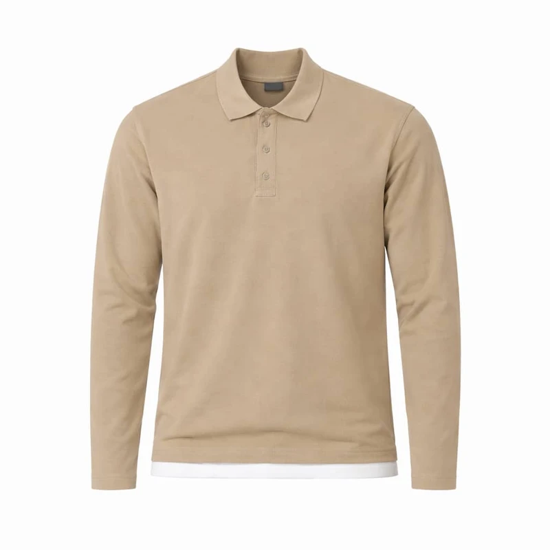 پولوشرت آستین بلند یقه برگردان مردانه مدل 234