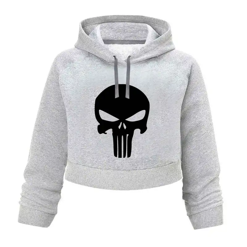 هودی کراپ زنانه مدل L17 T