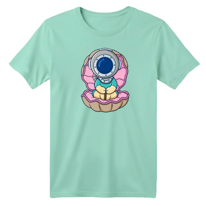 تی شرت آستین کوتاه بچگانه مدل آدم فضایی کد 04