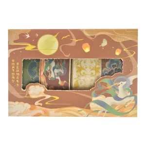 چسب کاغذی مدل واشی طرح Dream deer عرض 1.5 سانتی متر مجموعه 4 عددی