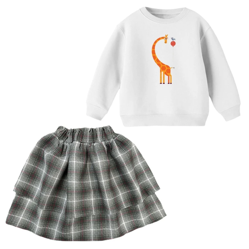 ست بلوز و دامن دخترانه مدل زرافه و بادکنک