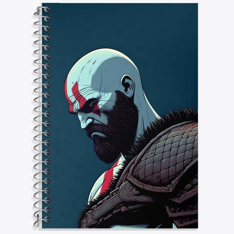 دفتر زبان 50 برگ خندالو مدل دو خط طرح بازی گاد آف وار (God Of War) کد F1900