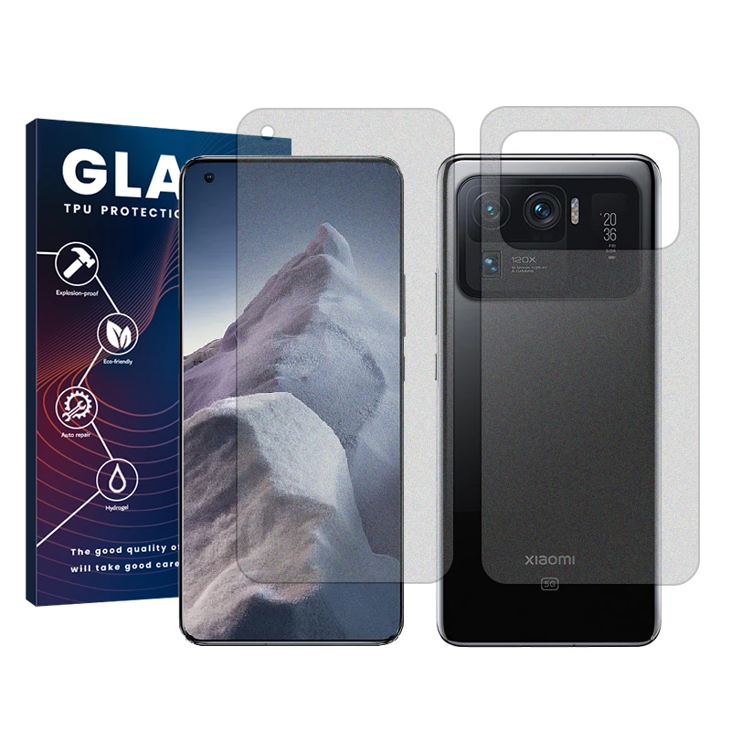 محافظ صفحه نمایش مات گلس مدل Resistant مناسب برای گوشی موبایل شیائومی Mi 11 Ultra به همراه محافظ پشت گوشی