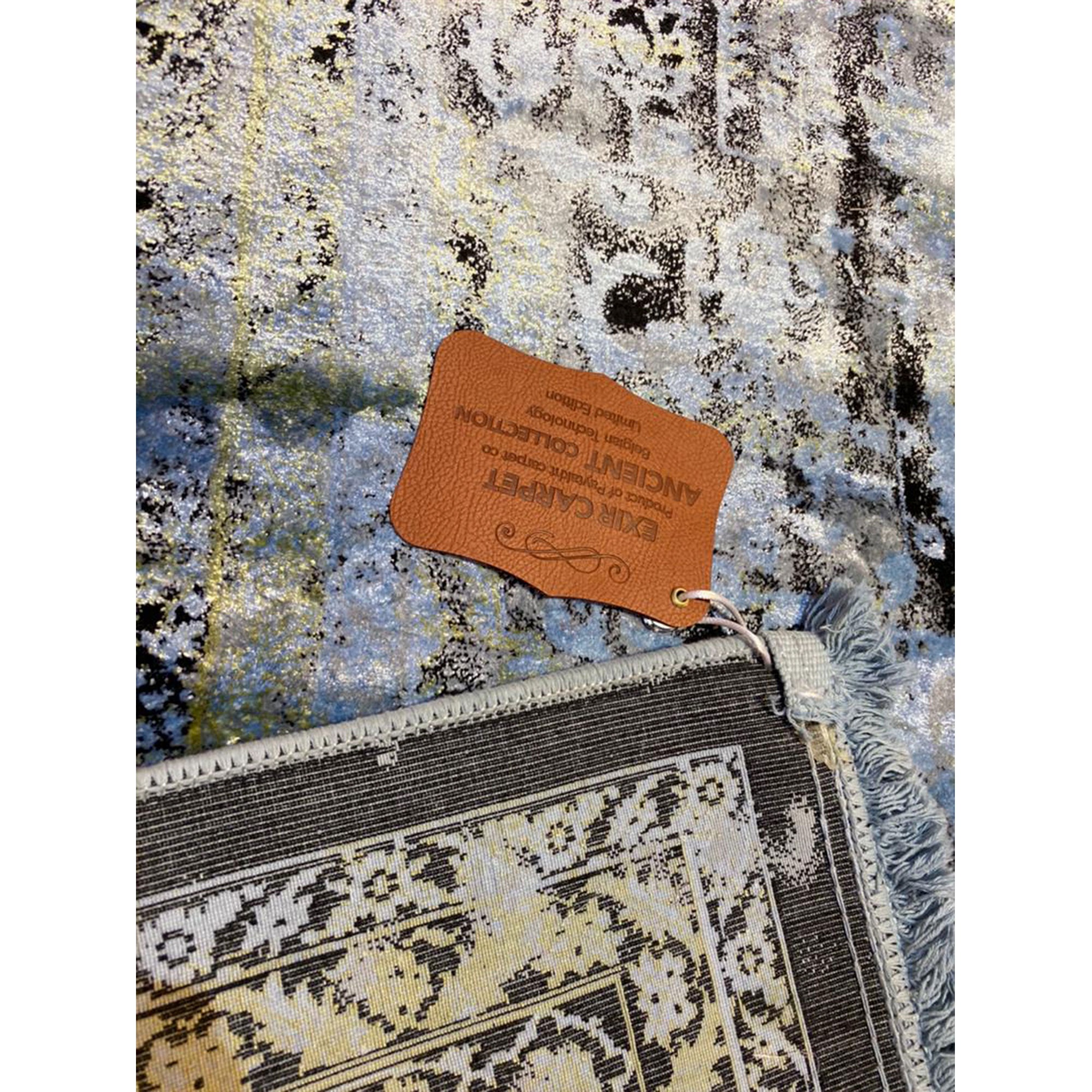 فرش ماشینی اکسیر کد 36 زمینه ابی